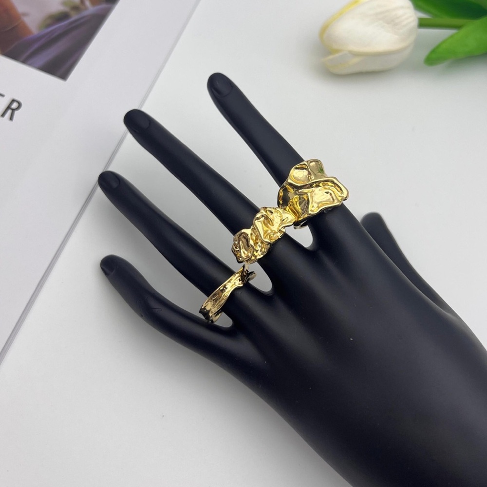 Gold Textured Women's Ring